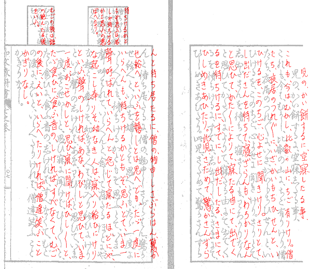 稚児のそら寝 宇治拾遺物語 その１ うきよのおはなし 江戸文学が崩し字と共に楽しく読めるブログ