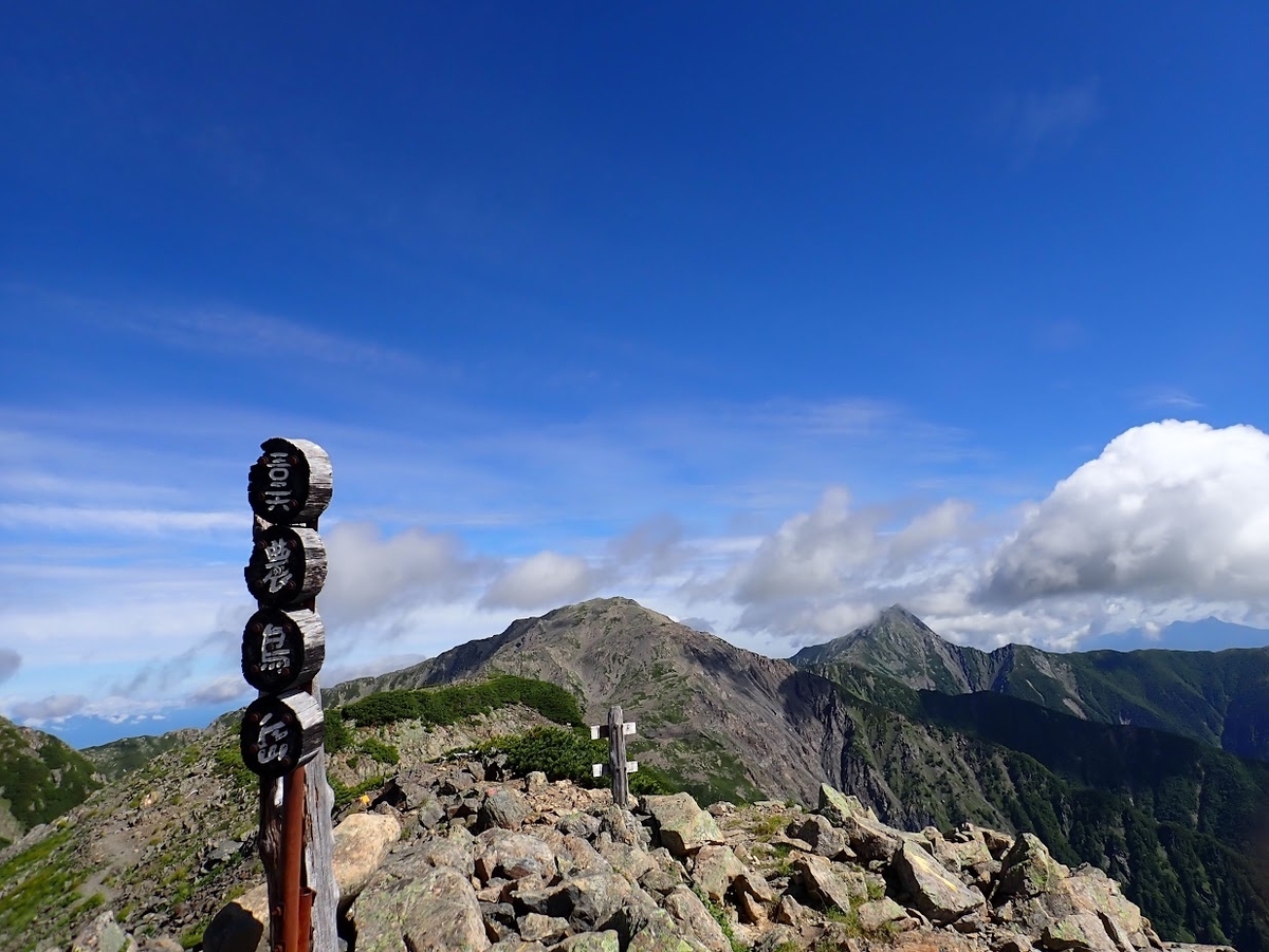 夏山：テント泊⑤@白峰三山（北岳山荘泊）］2024.07 農鳥小屋〜農鳥岳