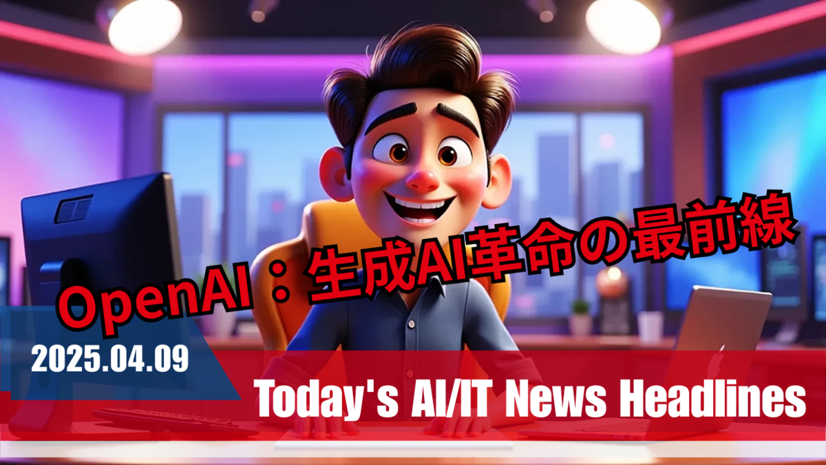 2025年4月9日：今日のAI・ITニュースヘッドライン