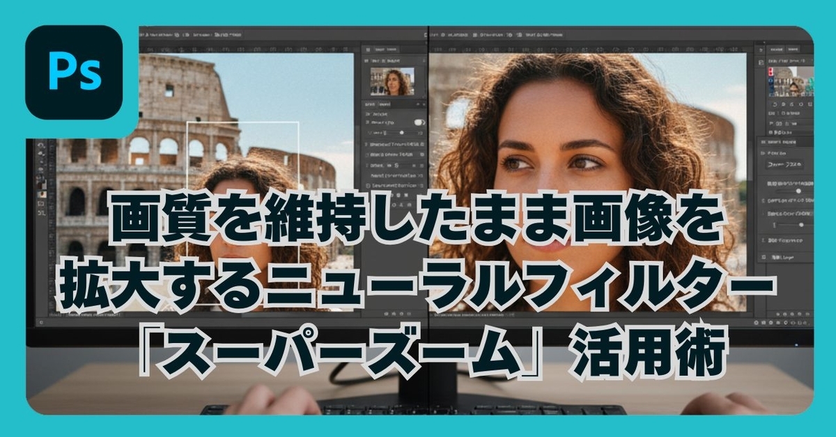 画質を維持したまま画像を拡大するニューラルフィルター「スーパーズーム」活用術【Photoshop】