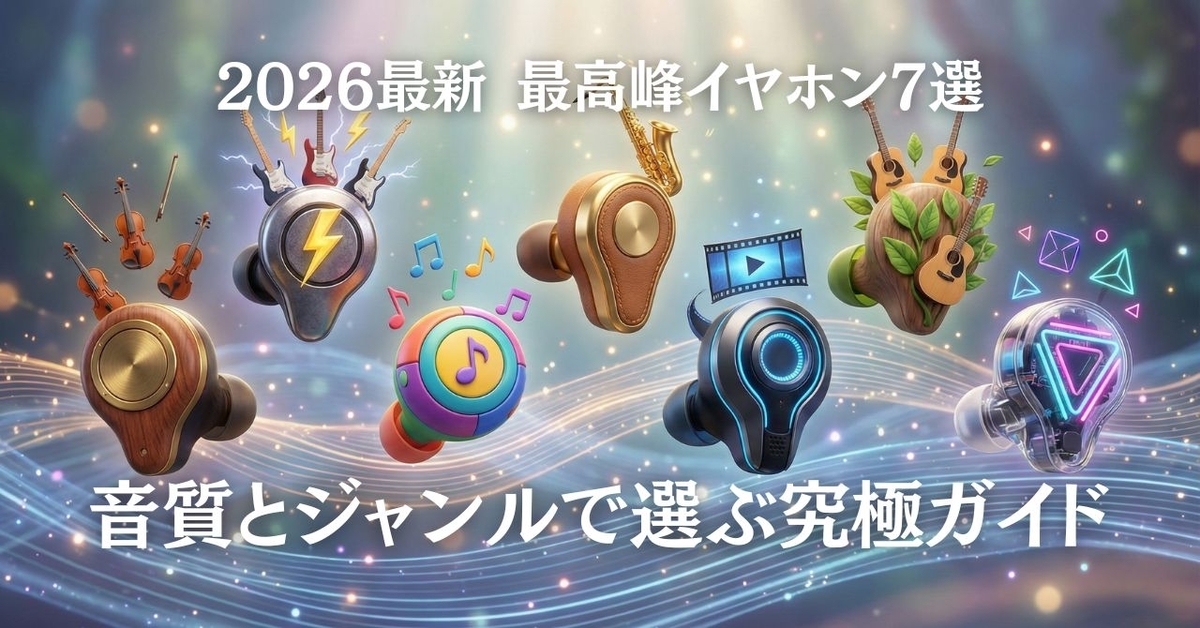 【2026年最新】最高峰完全ワイヤレスイヤホン7選:音質と音楽ジャンルで選ぶ究極のガイド