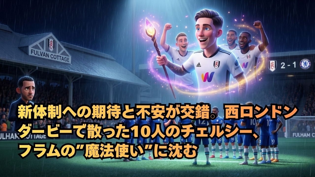 新体制への期待と不安が交錯。西ロンドンダービーで散った10人のチェルシー、フラムの”魔法使い”に沈む