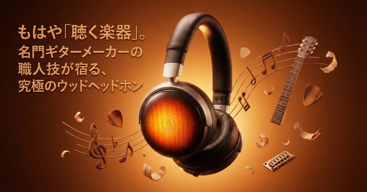 もはや「聴く楽器」。名門ギターメーカーの職人技が宿る、究極のウッドヘッドホン