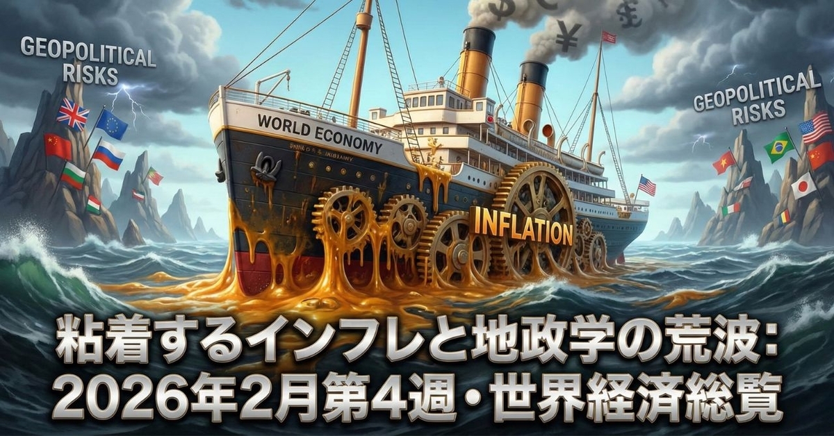 粘着するインフレと地政学の荒波:2026年2月第4週・世界経済総覧