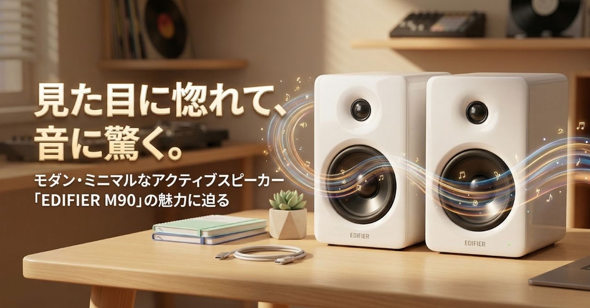 見た目に惚れて、音に驚く。モダン・ミニマルなアクティブスピーカー「EDIFIER M90」の魅力に迫る