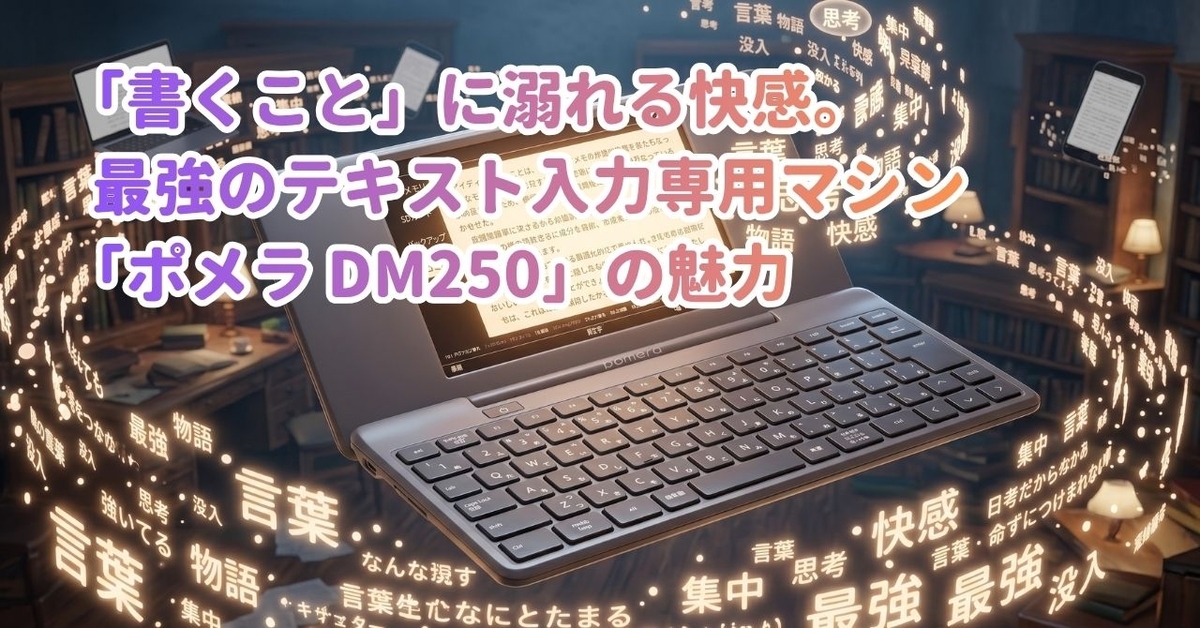 「書くこと」に溺れる快感。最強のテキスト入力専用マシン「ポメラ DM250」の魅力