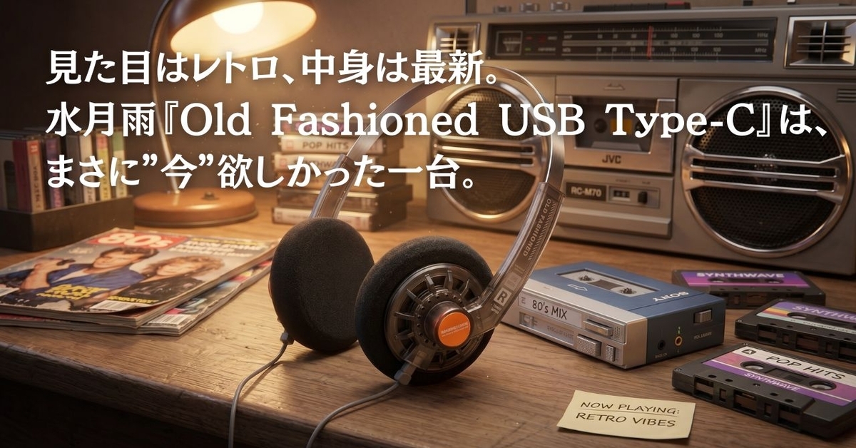 見た目はレトロ、中身は最新。水月雨『Old Fashioned USB Type-C』は、まさに”今”欲しかった一台。
