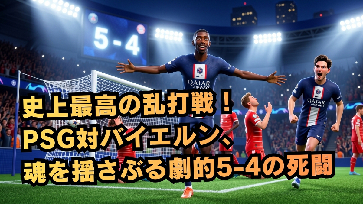 史上最高の乱打戦！PSG対バイエルン、魂を揺さぶる劇的5-4の死闘