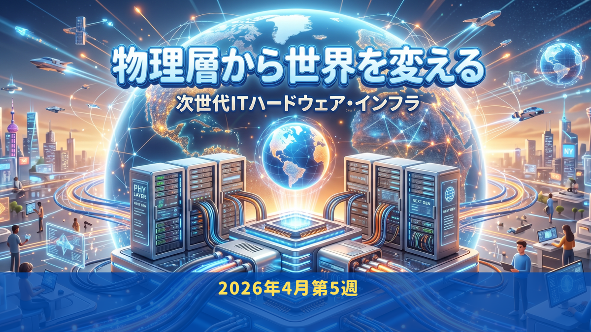 【2026年4月第5週】物理層から世界を変える:次世代ITハードウェア・インフラ