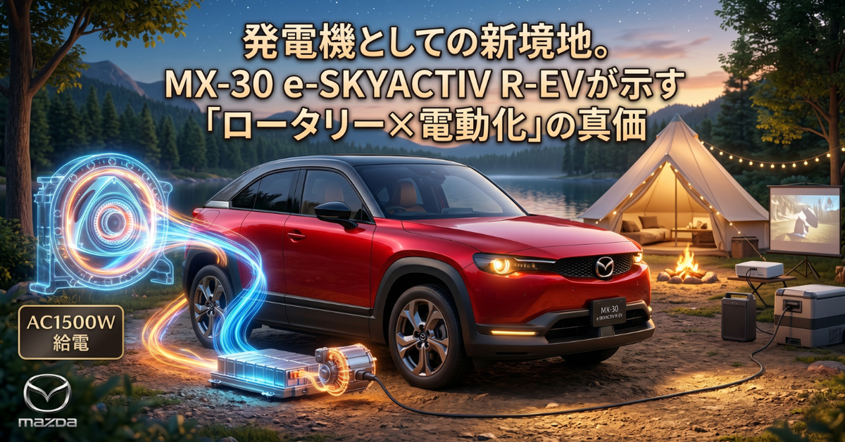 発電機としての新境地。MX-30 e-SKYACTIV R-EVが示す「ロータリー×電動化」の真価