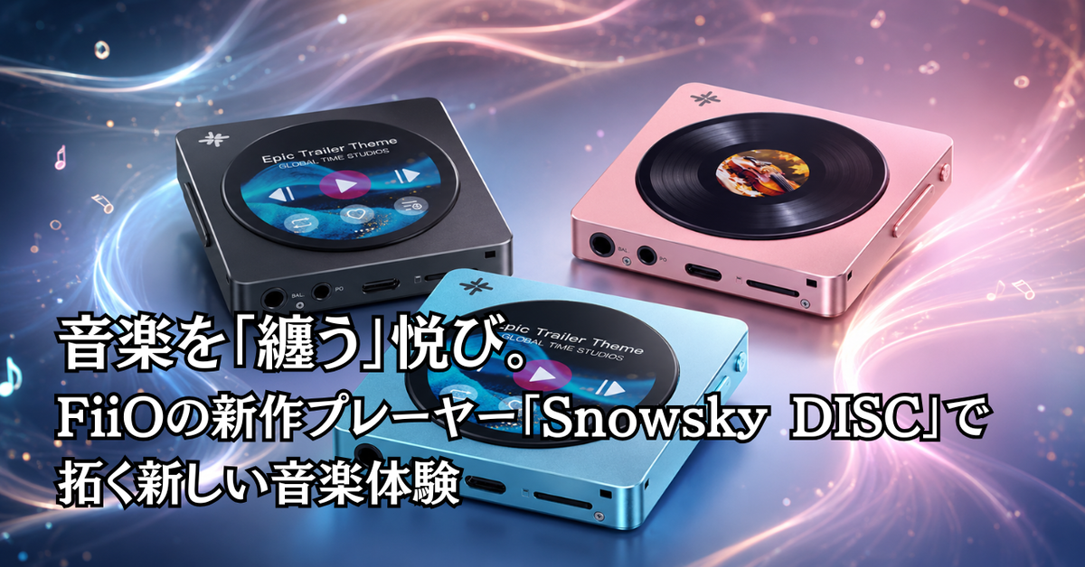 音楽を「纏う」悦び。FiiOの新作プレーヤー「Snowsky DISC」で拓く