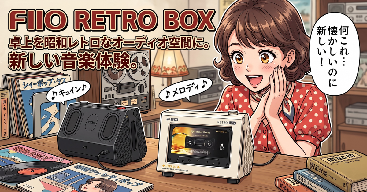 卓上を昭和レトロなオーディオ空間に。FIIO RETRO BOXで楽しむ新しい音楽体験