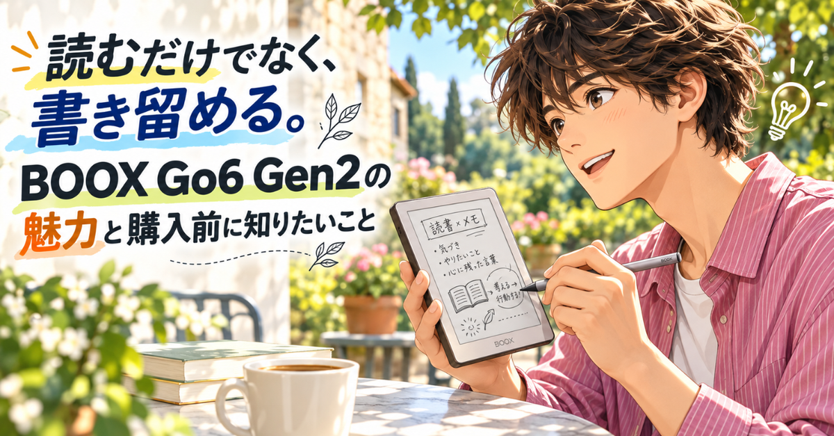 読むだけでなく、書き留める。BOOX Go6 Gen2の魅力と購入前に知りたいこと