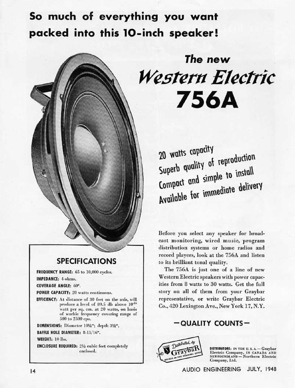 Western Electric WE756A について - Decca Decolaがお嫁入り