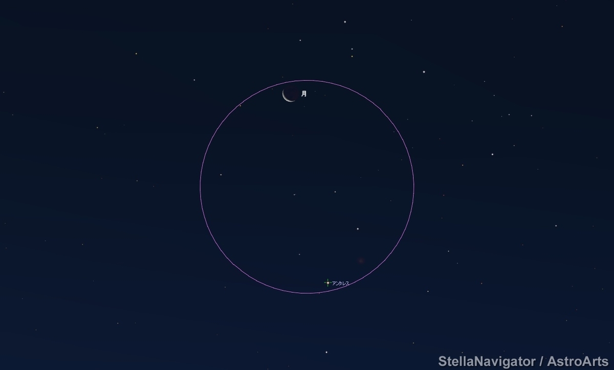 月とアンタレスが接近 21年1月10日 明け方です Kochab の星見日記