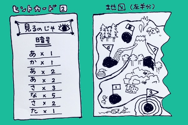 ヒントカード2⃣ 地図(半分)