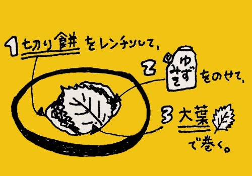 柚子味噌大葉餅