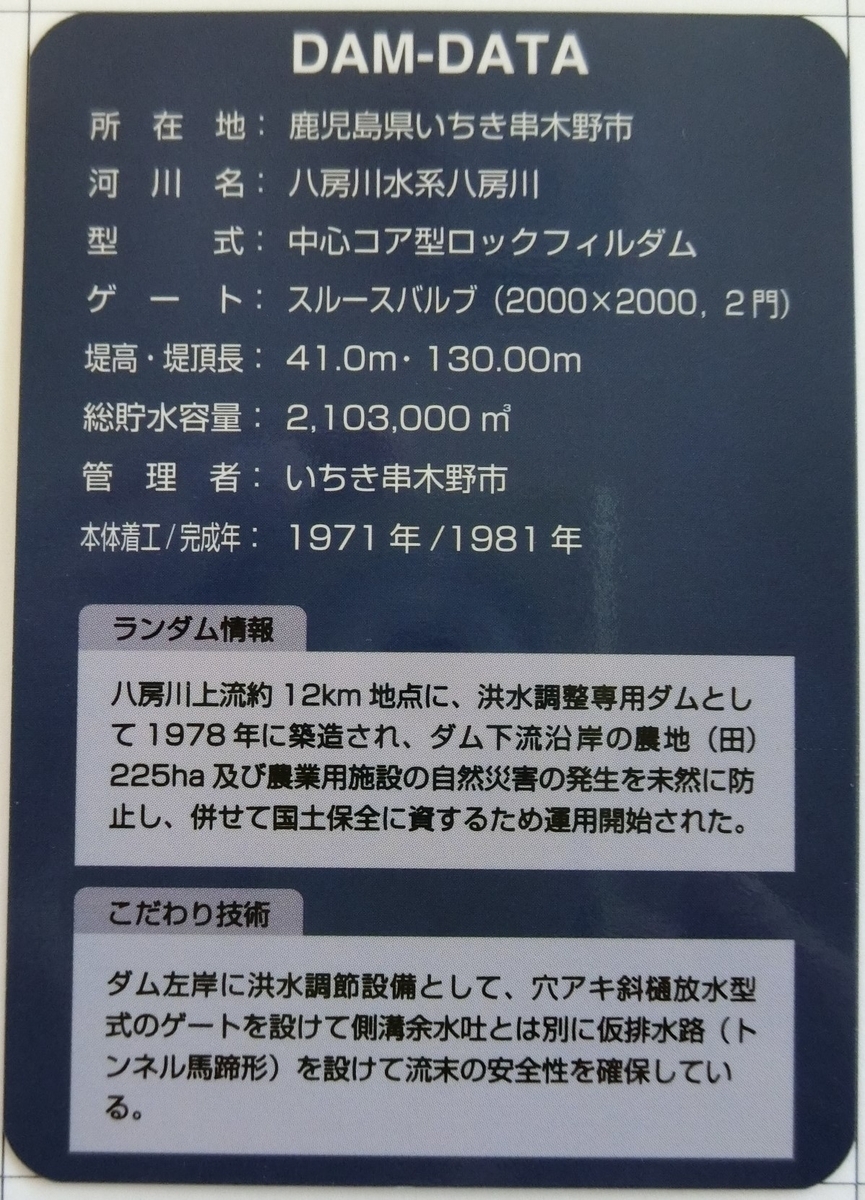 市来ダム - ダムラー旅行記
