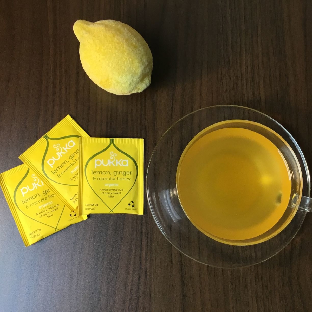 パッカハーブス レモン ジンジャー マヌカハニー Pukka Herbs Lemon Ginger Manuka Honey のみものマニアの毎瞬tea Time
