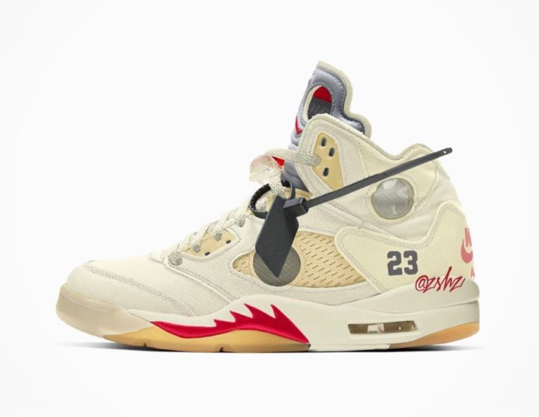【Off-White™ × Nike】Air Jordan 5 Retro “Sail”