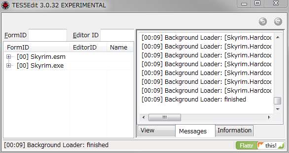 f:id:Kutsumiya:20150315140434j:plain TES5EDITでプラグインの読み込み~完了