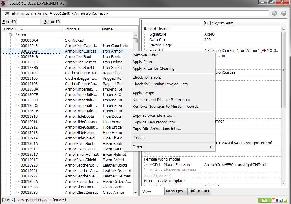 f:id:Kutsumiya:20150315142928j:plain TES5EDIT項目のコピー
