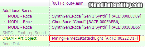 MiningHelmetのArmorAddon