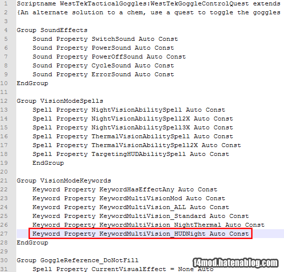 QuestスクリプトにKeywordプロパティを追加