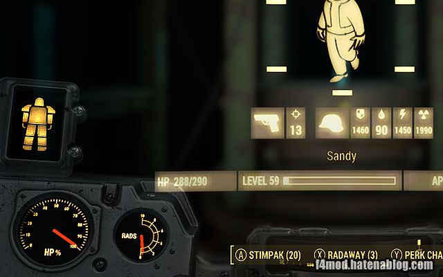 HazmatProtection付きのRADダメージ