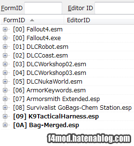 バッグMODのマージ