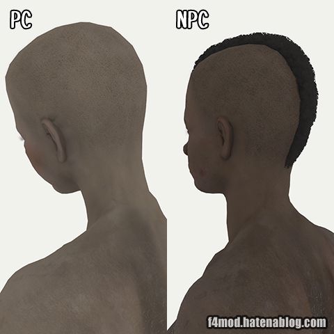 PCとNPC共に後頭部修正完了