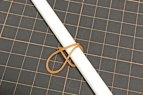 輪ゴムの結び目