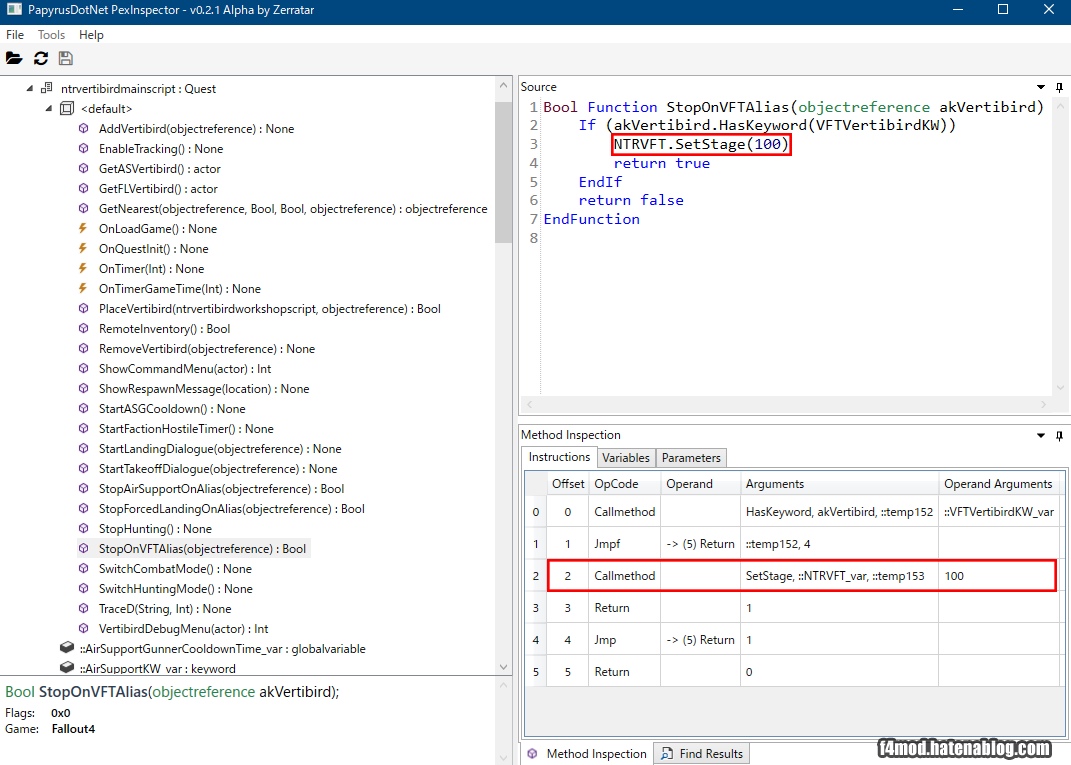 プレイヤキャラ降機時に呼び出される関数
