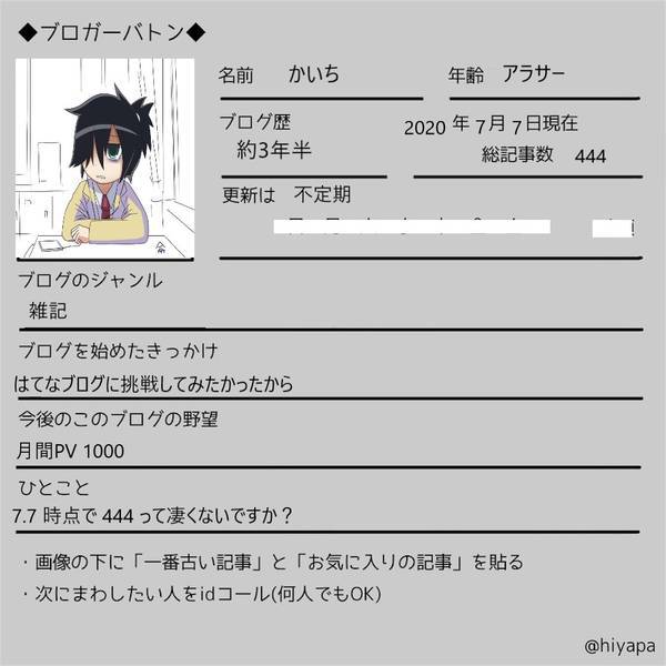 いつかは誰かに渡す日が来るのかな カッペぼっち厨二病陰キャ底辺ブロガーの日常