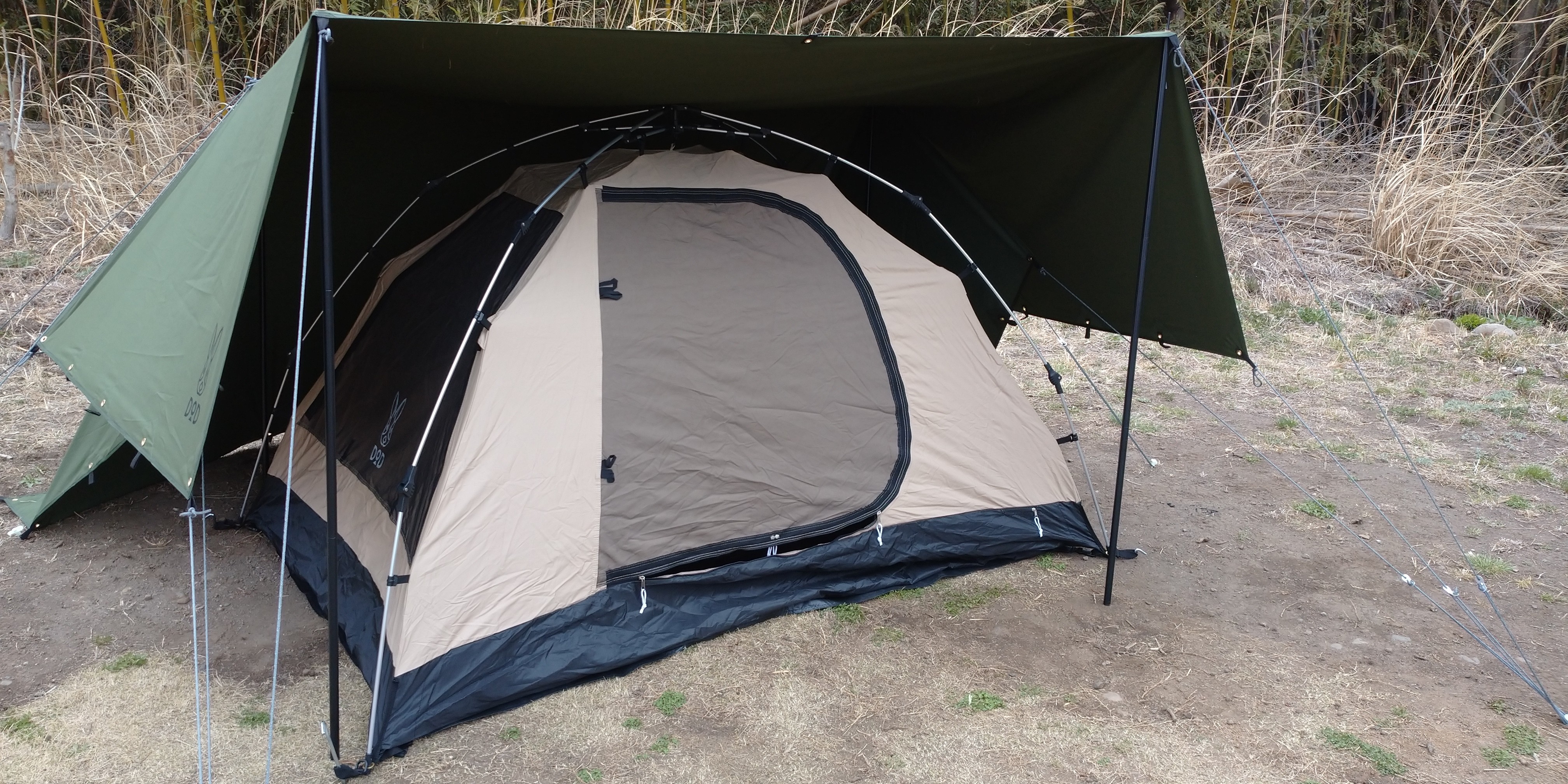 滋賀県草津市DOD ヌノイチSカンガルーテントSセット(紛失物なし)