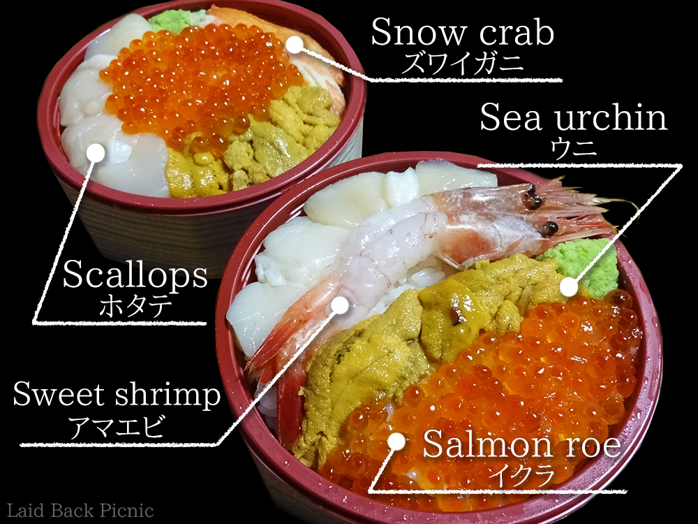 たっぷりのイクラに、ウニ、ボタンエビ、ホタテまである