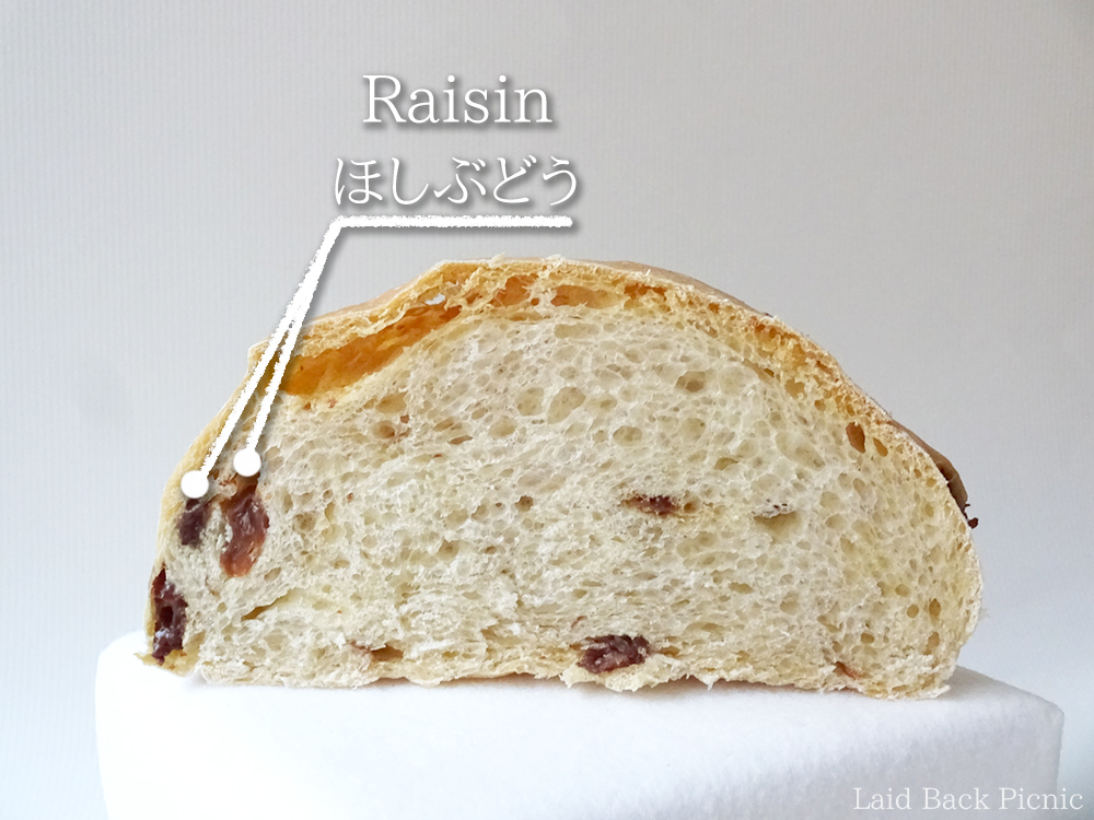 パンの中には、意外とブドウが少ない