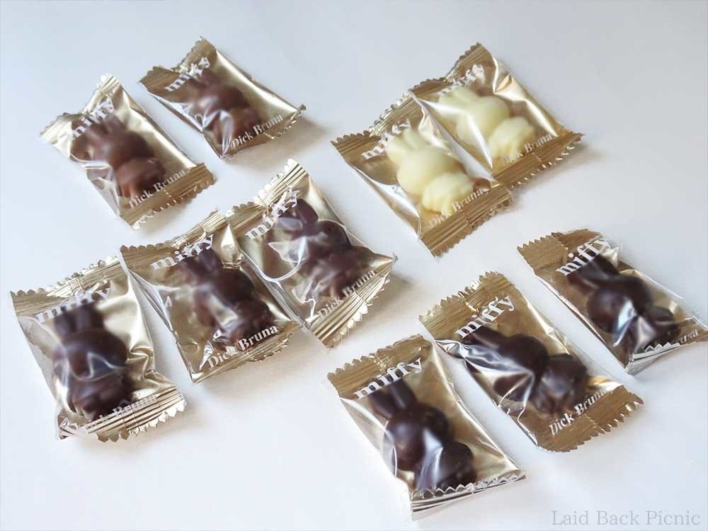 ミッフィーの全身を模ったチョコレート