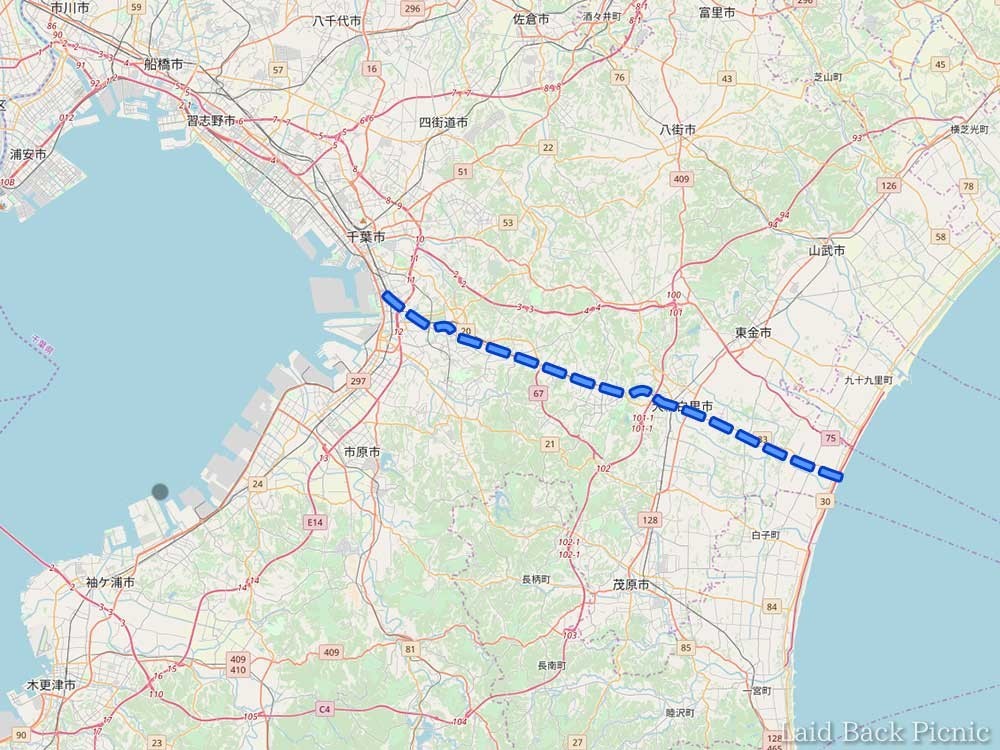 千葉県のくびれた部分を横断する計画