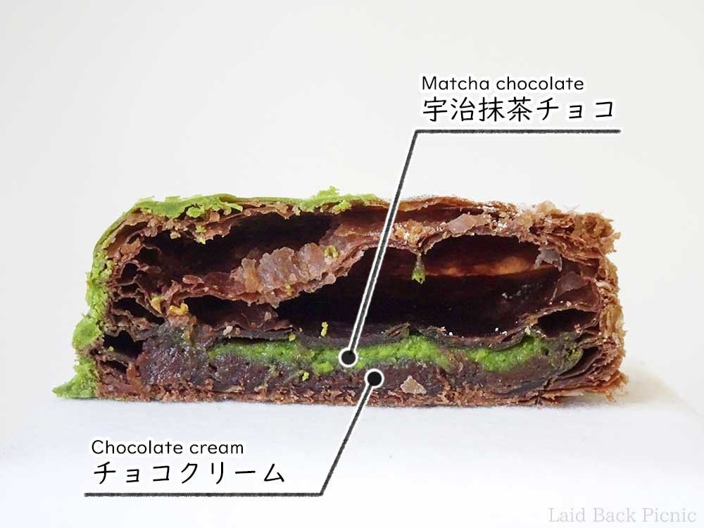 中には抹茶チョコとチョコのクリーム