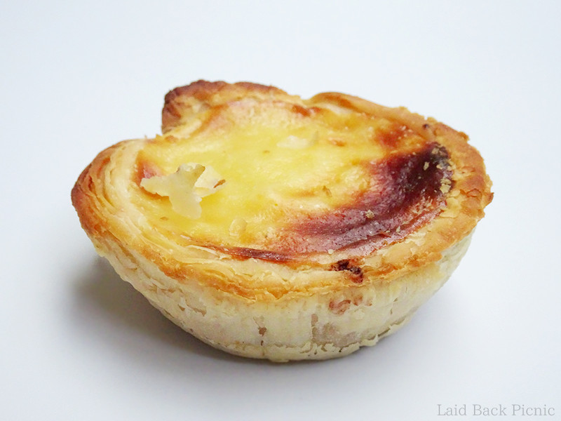 焼いた後のエッグタルト:カスタードクリームがふっくら