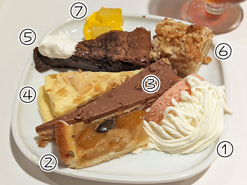 ひと口から5口ほどのサイズのケーキ