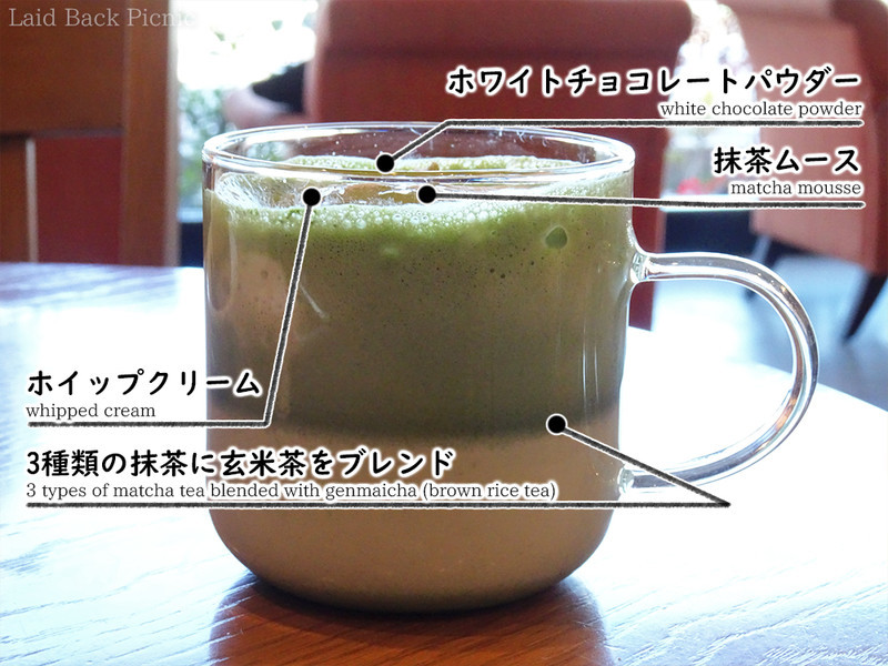 抹茶や玄米茶がブレンドされている