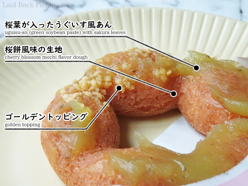 トッピングは桜葉入りのうぐいす風あん