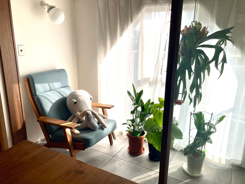 ダイニングに設けたインナーテラス