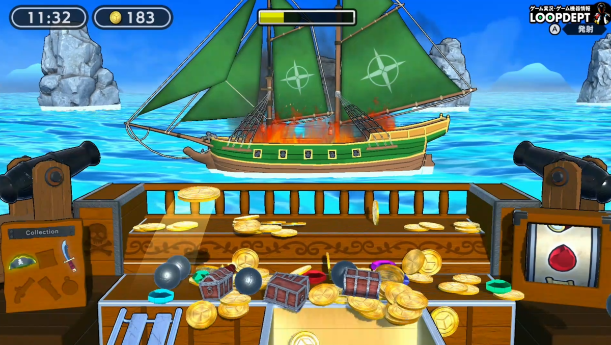 Switch 黒ひげの財宝（コイン落とし）というメダルゲームが実は名作！感想など。 - レトロゲーム部屋住人ループデプトさんの名作ゲーム紹介