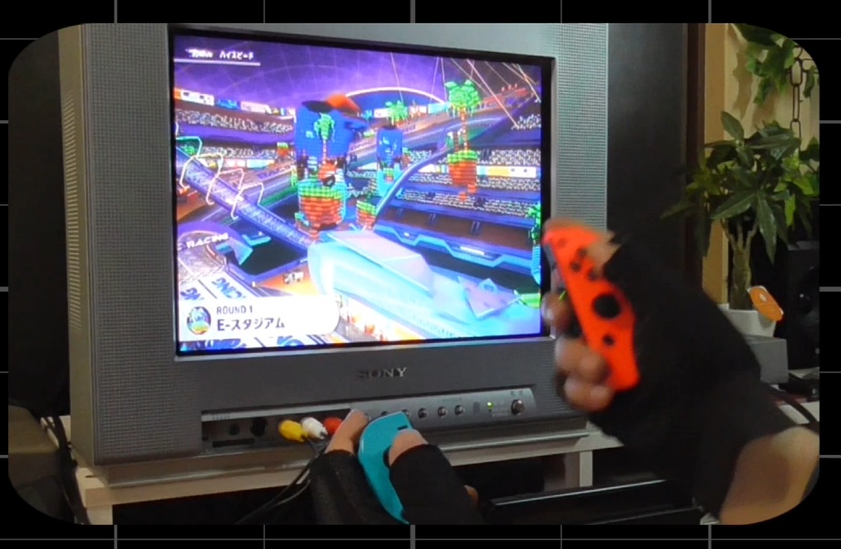 ブラウン管テレビで遊ぶ、Switchソニックレーシング クロスワールド