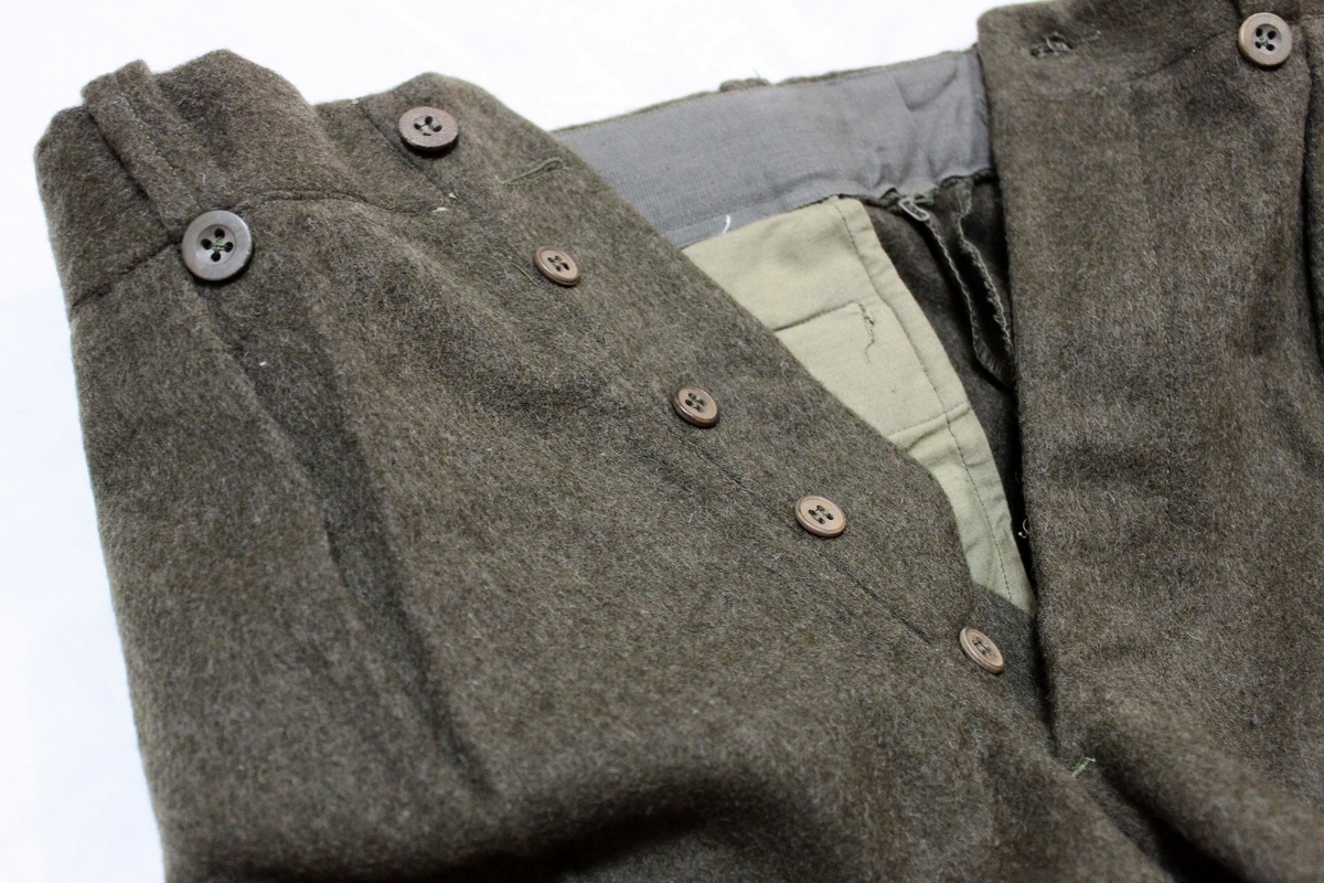 1952 FRENCH ARMY WOOL TROUSERS / ヴィンテージ 50s フランス軍