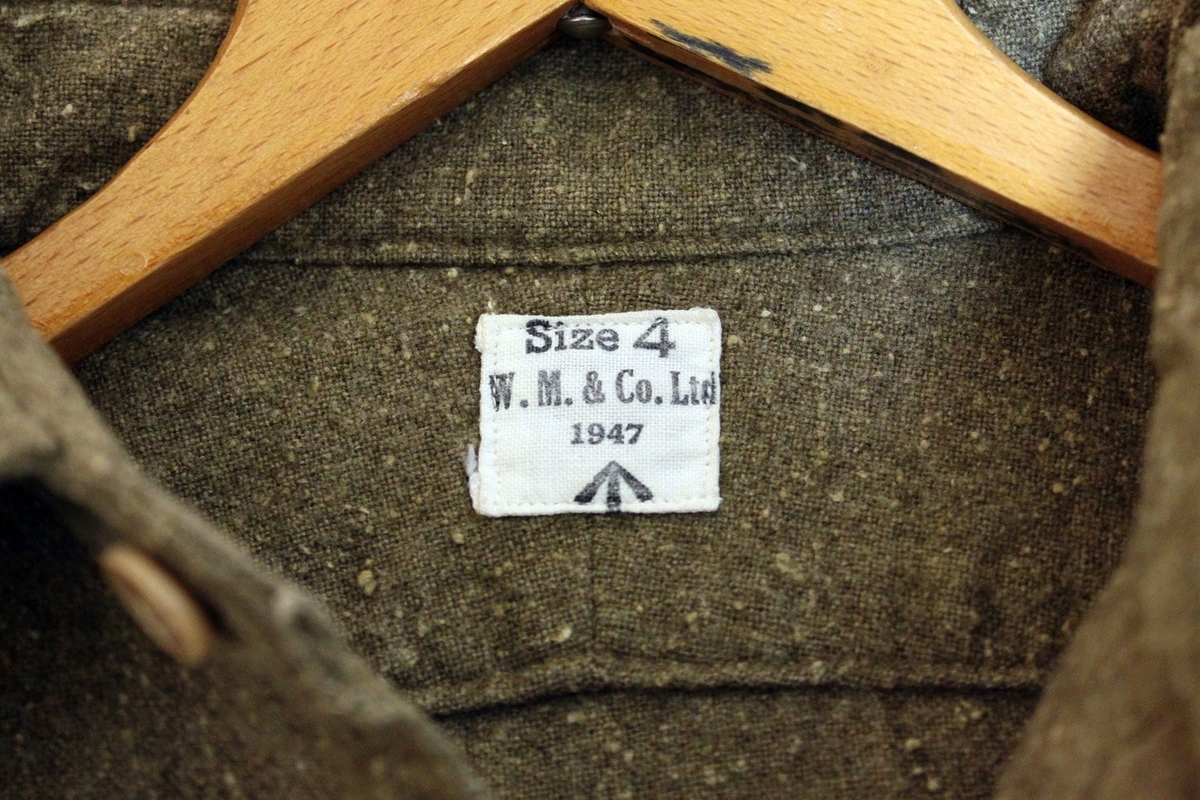 1947 BRITISH ARMY PULLOVER LONG SHIRT / ヴィンテージ 40s イギリス 