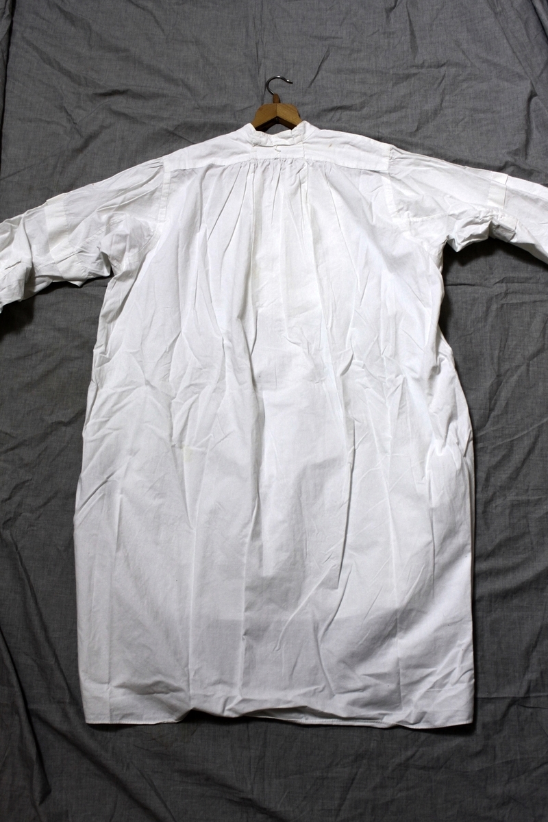 フランスアンティーク　ホワイトピンタックロングシャツ 20s-40s FRENCH COLLARLESS EVENING SHIRT / アンティーク